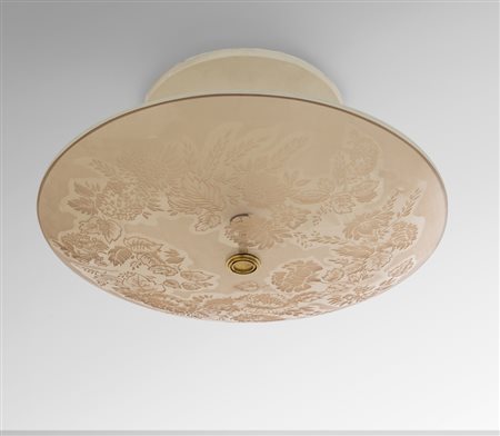 PIETRO CHIESA Una lampada a plafone per FONTANA ARTE, 1936. Cristallo...