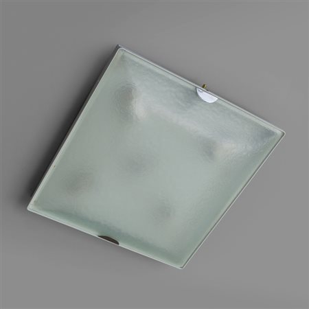 FONTANA ARTE Una plafoniera '1940', circa 1960. Lamierino verniciato, ottone...
