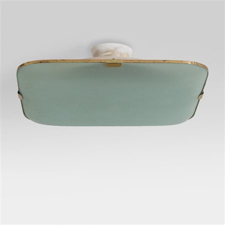 MAX INGRANDUna plafoniera '1485/1', circa 1960. Lamierino verniciato, ottone,...