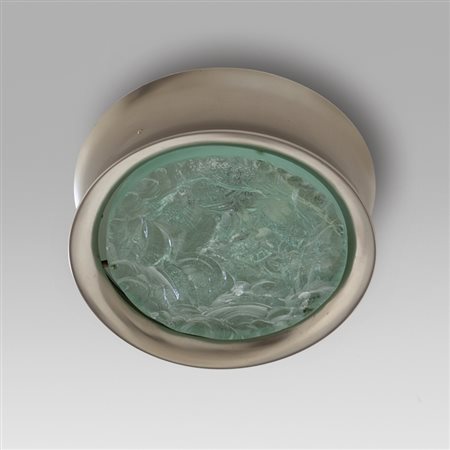 FONTANA ARTE Una plafoniera modello '2464', circa 1965. Alluminio laccato,...