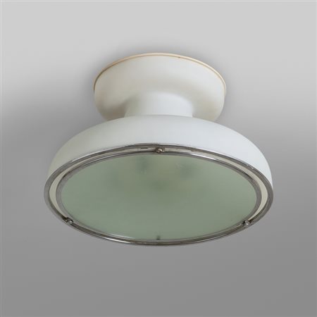 FONTANA ARTEUna lampada a plafone "2501", 1968. Vetro diffusore bianco...