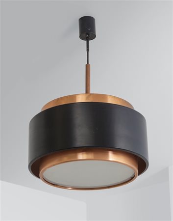 STILNOVOUna lampada a sospensione '1226', anni '60. Rame spazzolato,...