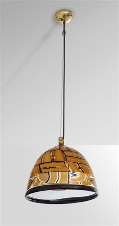 BAROVIER & TOSO Una lampada a sospensione, fine anni '50 Ottone, vetro...