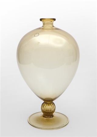 VITTORIO ZECCHIN, VENINI Vaso "Veronese", 1988. con piede a disco e nodo...