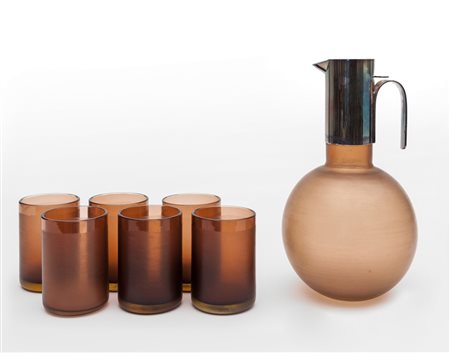 MASSIMO VIGNELLI, VENINI e CHRISTOFLEUna caraffa e sei bicchieri, 1957-1963....
