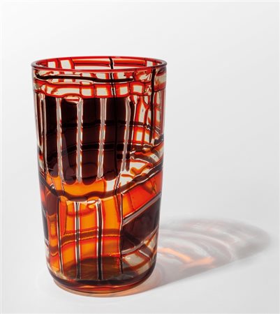 ERCOLE BAROVIER, BAROVIER & TOSO Un vaso a tessere, circa 1960. Altezza cm 27.