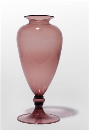 VITTORIO ZECCHIN, MVM CAPPELLIN Un vaso in vetro soffiato trasparente...