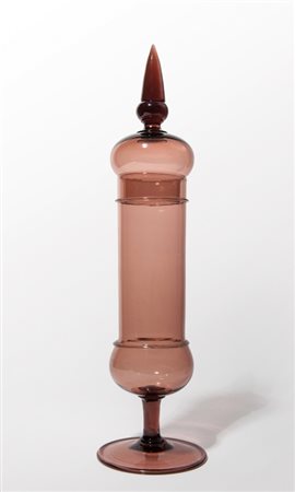 PAOLO VENINI Una compostiera in vetro trasparente ametista, modello 4740,...