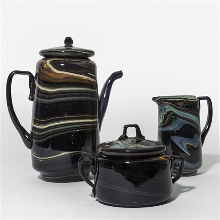 FRANCESCO FERRO & FIGLIO Una caffettiera, una lattiera e una zuccheriera,...