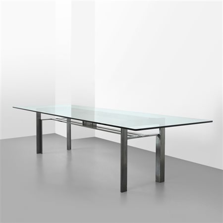 CARLO SCARPAUn tavolo 'Doge' per SIMON, 1969. Acciaio trafilato satinato,...