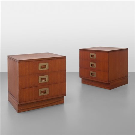 ICO PARISI Due comodini, 19'Legno di teak, legno impiallacciato in teak,...