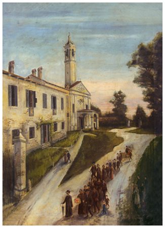 ANONIMO LOMBARDO Senza titolo Olio su tela 79,5 x 57. ALLA MAGGIORE OFFERTA