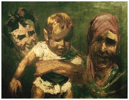 ANONIMO Senza titolo Olio su cartone 22 x 34. ALLA MAGGIORE OFFERTA