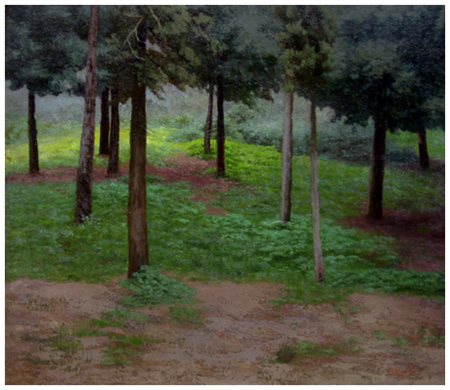 M. CARTER Senza titolo Olio su tela 53 x 63. Firma in b. a d. e sul verso....