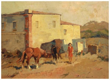 CARLO DOMENICI Livorno 1898 – Valdana di Portoferraio 1981 Senza titolo Olio...