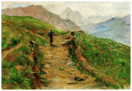 EDOARDO GALLI Napoli 1854 – Napoli 1920 Senza titolo Olio su cartone 24 x 35....