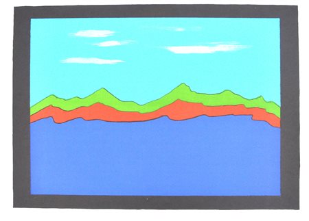 FRANCO ANGELI, Paesaggio, Litografia a colori, cm. 50×70, es. XX/XXV, Firma...