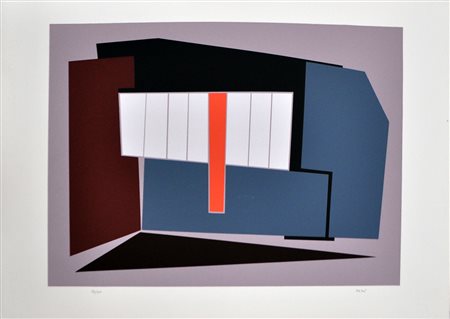 GUALTIERO NATIVI, Senza titolo, Litografia a colori, Es. 20/100, cm. 50x70,...