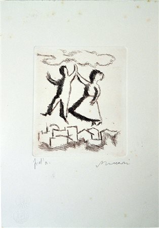 MINO MACCARI, Senza titolo, Acquaforte, Es. PdA, cm. 35×25, Firma in basso a...