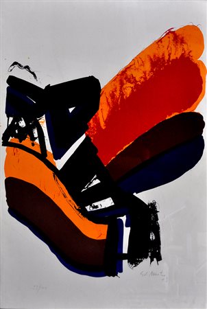 EDO MURTIC, Senza titolo, 1973, Litografia a colori, Es. 55/100, cm. 97×67,...