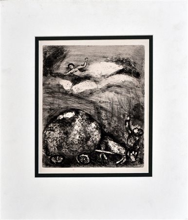 MARC CHAGALL, Le chartier embourbé, 1927/1930, Acquaforte in b/n, cm....