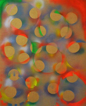 PAOLO MASI, Senza titolo, 1999, Spray su cartone, cm. 96x76, Firma e data sul...