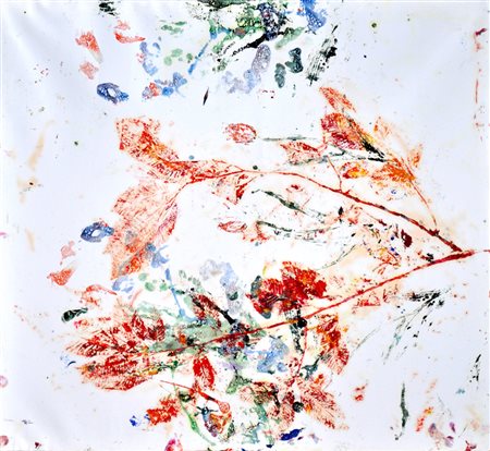 MASSIMO BARZAGLI, Fiorile, 2007, Olio su PVC, cm. 120x110, Firma sul retro