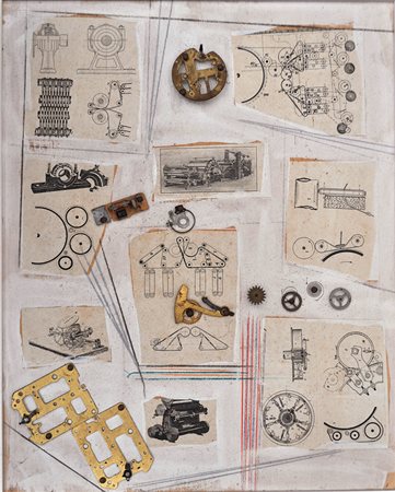 ARRIGO LORA-TOTINO, Macchina celibe – versione n°14, 1998, Collage e...