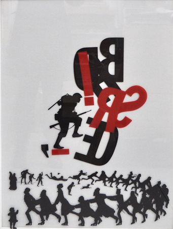 JEAN-FRANÇOIS BORY, Senza titolo, 2008, Collage su plexiglass, cm. 86x71,...