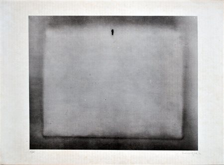 CLAUDIO PARMIGGIANI, Senza titolo, 1970, Litografia in b/n, es. 15/100, cm....