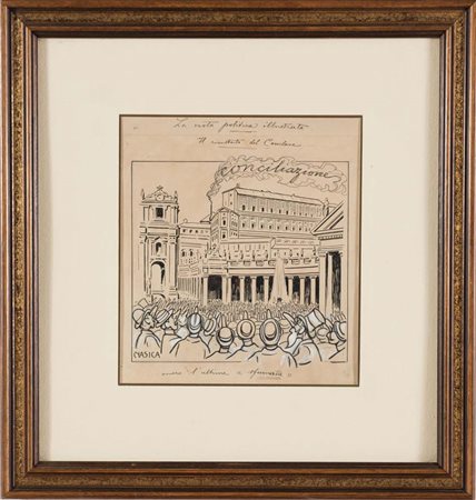 Augusto Majani detto Nasica (1867 - 1959), “Il Risultato del Conclave”....