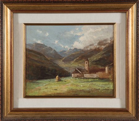Piero Fiori (1947), “Paese dell’Alto Appennino”, 1980. Olio su tela...