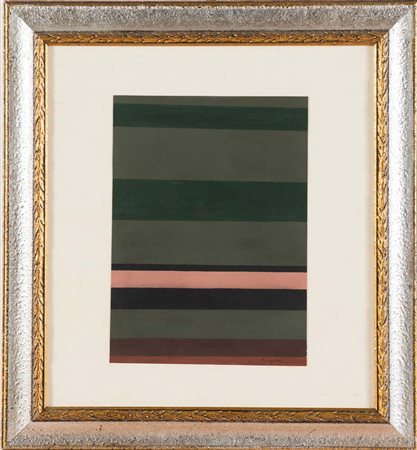 Mauro Reggiani (1897 - 1980), “Composizione”, 1976. Tempera su carta, firmata...