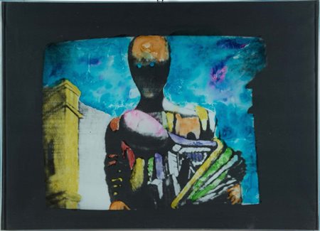 Mario Schifano (1934 - 1998), “Omaggio a De Chirico”, 1974/78. Smalto su tela...