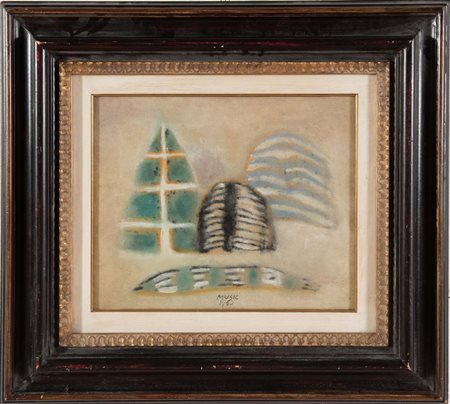 Zoran Antonio Music (1909 - 2005), “Colline Senesi”, 1955. Olio su tela,...