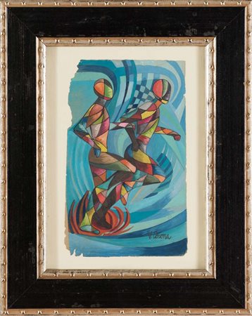 Vittorio Corona (1901 - 1966), “Dinamismo di un corridore”, 1923 circa. Olio...