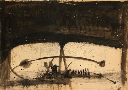 Emilio SCANAVINO (Genova 1922-02-28 Milano 1986-11-28) Gioco 1958 pittura e...