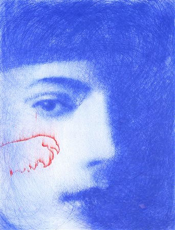 Omar GALLIANI (Montecchio Emilia (Re) 1954-10-30 ) Soltanto blu tecnica mista...