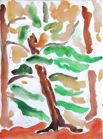 Virgilio GUIDI (Roma 1891-04-04 Venezia 1984-01-07) Senza titolo acquarello e...