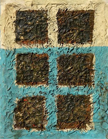 Remo BIANCO (Dergano, 1922 Milano, 1988 ) Tableaux dorés 1959 tecnica mista...