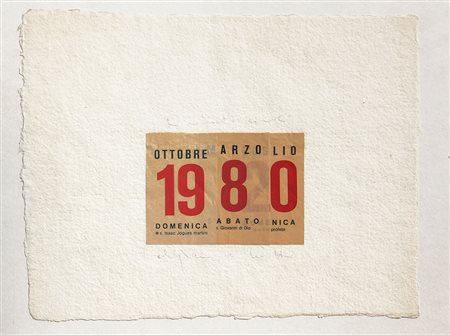 Alighiero BOETTI (Torino 1940-12-16 Roma 1994-04-24) Calendario 1980 collage...