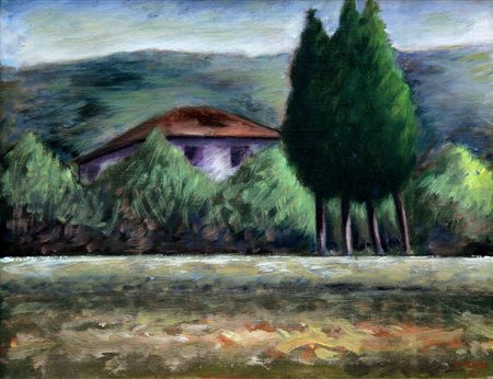 Ottone ROSAI (Firenze 1895-04-28 Ivrea 1957-05-13) Paesaggio 1941 olio su...