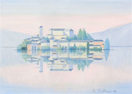 Raffaella BELTRAMI (Premosello, 1951 ) Isola di San Giulio 2008 olio su tela...