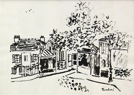 Orfeo TAMBURI (Jesi 1910-01-01 Parigi 1994-06-15) Senza titolo tempera su...