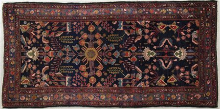 Tappeto Hamadan, cm. 100x203. Persia, anni '30.