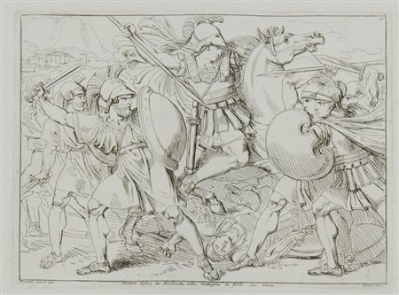 Bartolomeo Pinelli 1781-1835 Lotto di 62 incisioni raffiguranti battaglie,...