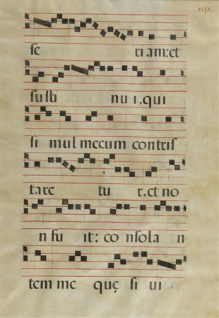 Lotto di 2 cartamusica incorniciate.