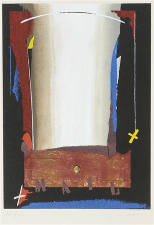 Silvestro Lodi Marostica 1947 "Mail" cm. 70x50 - litografia a colori Firmato...