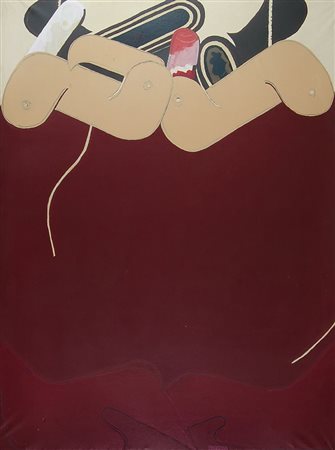 Bruno Chersicla Trieste 1937-2015 "Paesaggio" (1971) cm. 140x105 - acrilico...