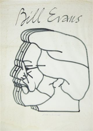 Bruno Chersicla Trieste 1937-2015 Lotto di 2 opere cm. 70x50 raffiguranti...